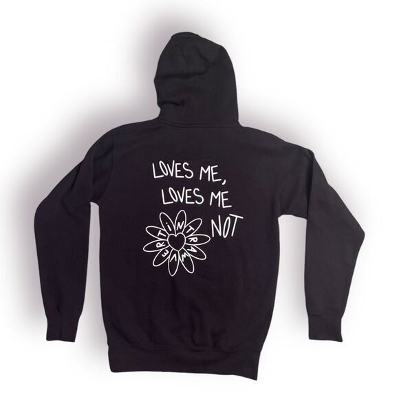 Intravvvert Street Black Hoodie Loves me, Loves me Not Streetwear Size‎ Small - Picture 1 of 5
